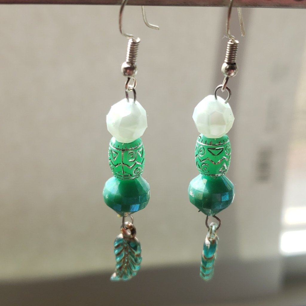 Silver, Feather, Designer Earrings